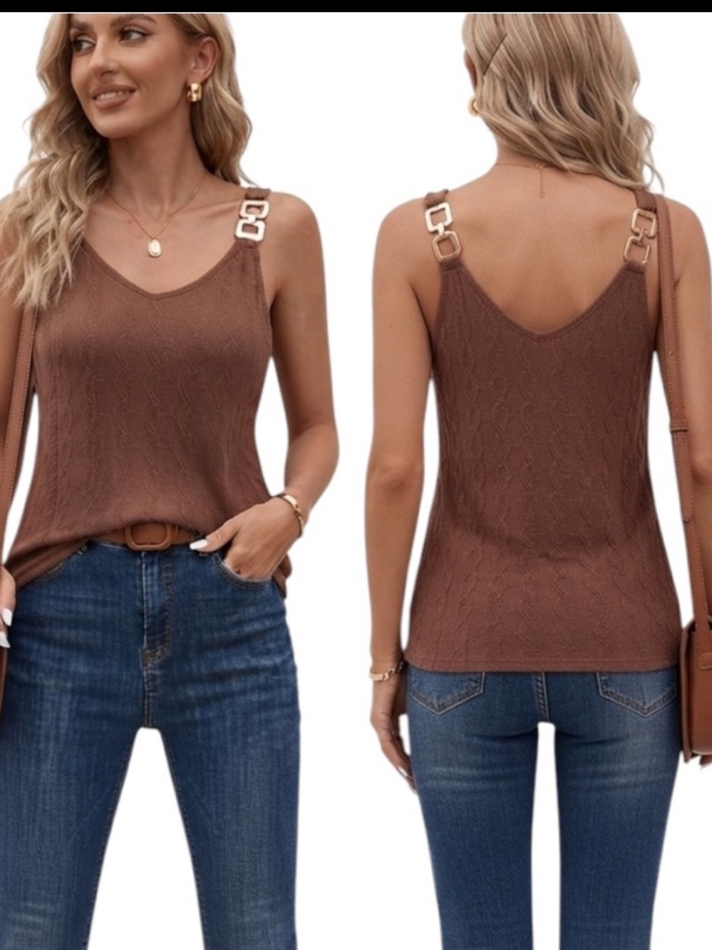 SHEIN Clasi Chain Linked Tank Top size XS new